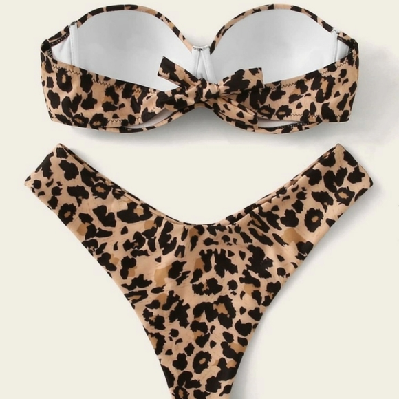 Leopard tie back bikini - Picture 2 of 3